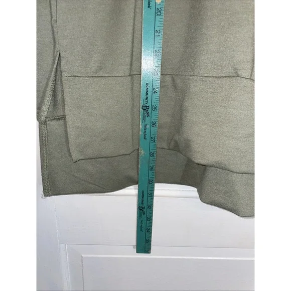 Nature Student Cozy Core Oversized Sweatshirt Pale Olive Green Medium High Neck - Picture 6 of 7